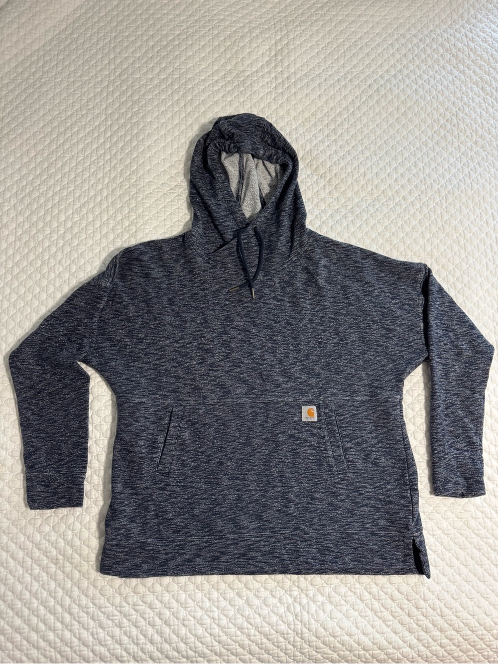 Carhartt Heathered Navy Pull-On Hooded Sweatshirt
